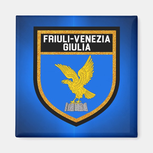 Friuli-Venezia Giulia Flagga Magnet (Framsidan)