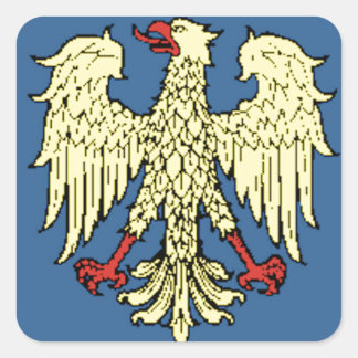 Friuli-Venezia Giulia (Italien) Flagga Fyrkantigt Klistermärke