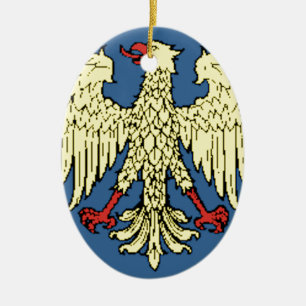 Friuli-Venezia Giulia (italien) flagga Julgransprydnad Keramik