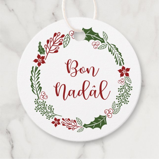 Friulian God jul, Bon Nadâl, Anpassningsbar Gåvor Etiketter (Framsida)