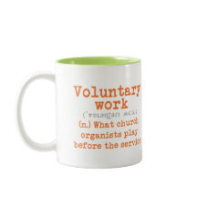 Frivillig arbetsmugg för organists -