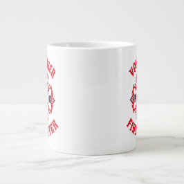 Frivillig brandman flammande malteserkorsdesign jumbo mugg