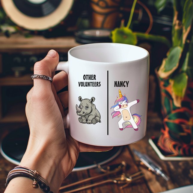 Frivillig gåva, rolig frivillig, bästa frivillig kaffemugg (Skapare uppladdad)