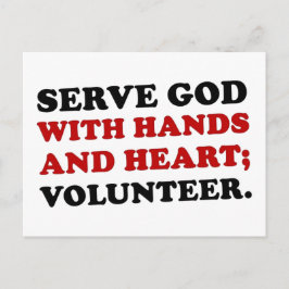 Frivillig Gud med Händer & hjärta (2) Vykort