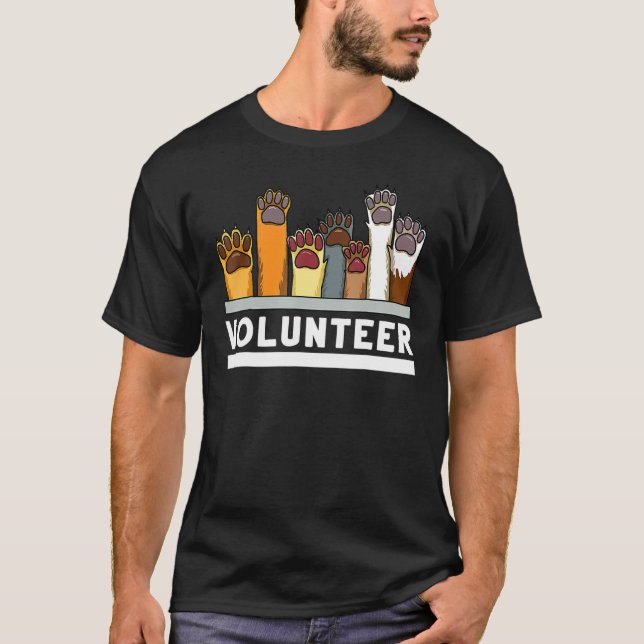 Frivillig Hund Rädding Supporter Animal T Shirt (Framsida)