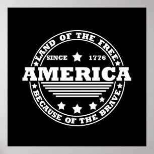 Frivillig mark på grund av den Modiga fjärde juli Poster