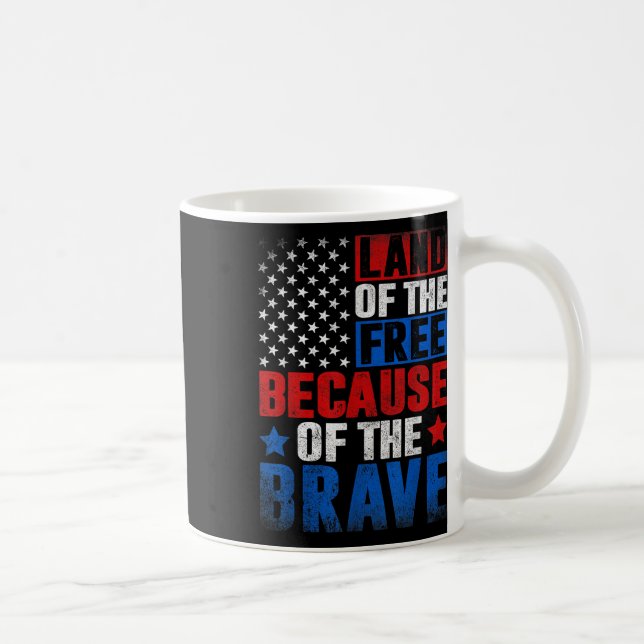 Frivillig mark på grund av Modiga USA flagga Kaffemugg (Höger)