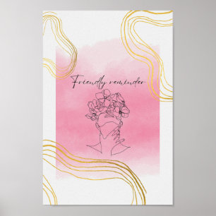 Frivillig påminnelse om vattenfärg och konsthjälp, poster