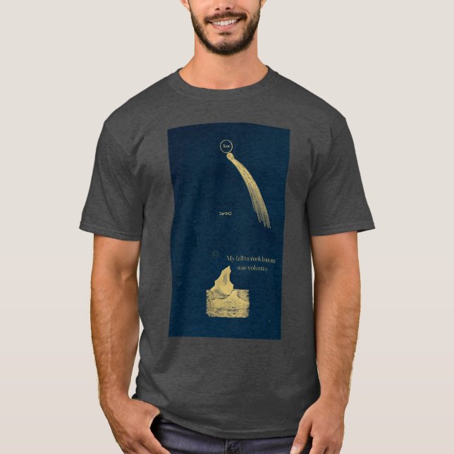 Frivillig Rock Bottom Design vintage T Shirt (Framsida)
