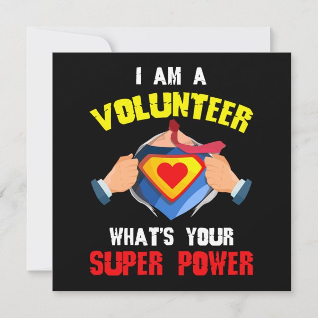 Frivillig supermakt Volunteers Rescu Inbjudningar (Framsida)