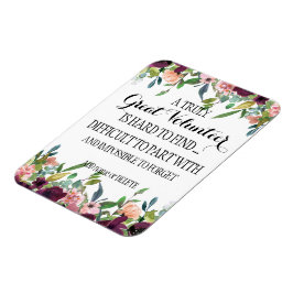 Frivillig uppskattning magnet gåva Blomsterdesign