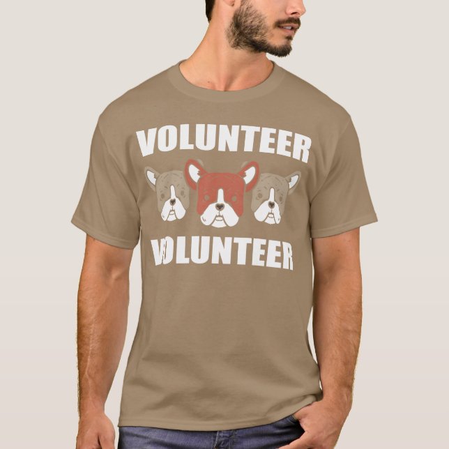 Frivillig volontär djur räddare vänner t shirt (Framsida)