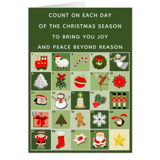 Frivilliga Helgdagskort till jul Hälsningskort (Framsidan)