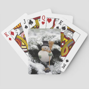 Frivilliga Snögubbe Wintry-kort Spelkort