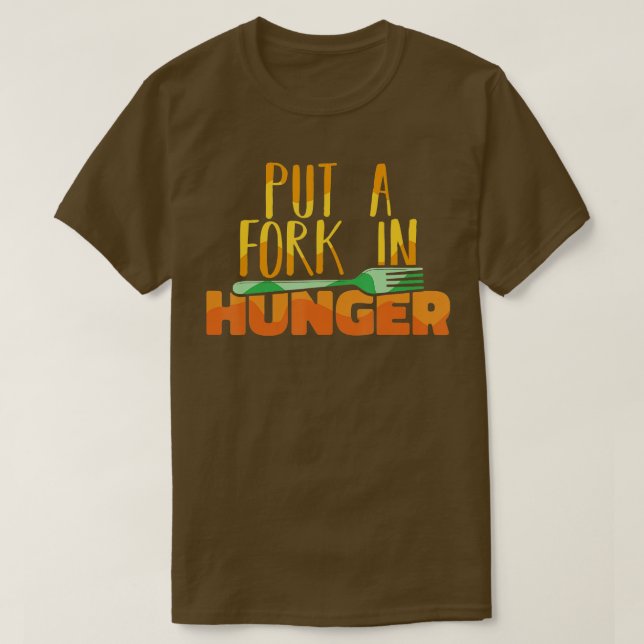 Frivilligarbetare från livsmedelsbanken Matar i Hu T Shirt (Design framsida)