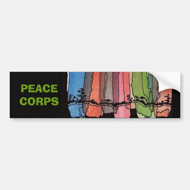 Frivilligkåren Peace Corps Klistermärke (Framsidan)