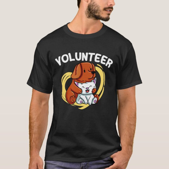 Frivilligskydd rädda djuren Volunteer-hjälpreder T Shirt (Framsida)