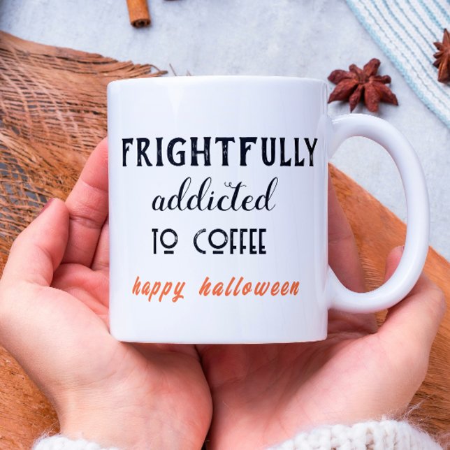 Frivilligt Beroende till Coffee Halloween Kaffemugg (Skapare uppladdad)