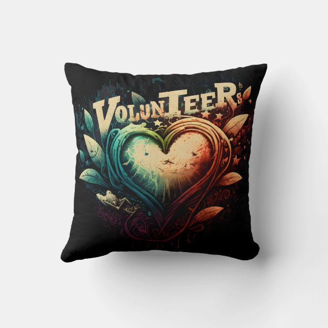 Frivilligt hjärta kudde (Baksida)