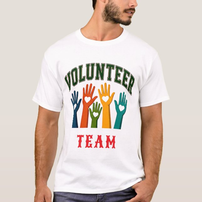 ❤️ Frivilligteam Personal Typografi 👕 T Shirt (Framsida)