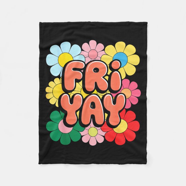 Friyay fredag Glad fre Yay lärare _3  Fleecefilt (Framsidan)