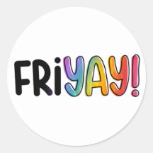 Friyay Fredag Helg Rainbow Modern Simple