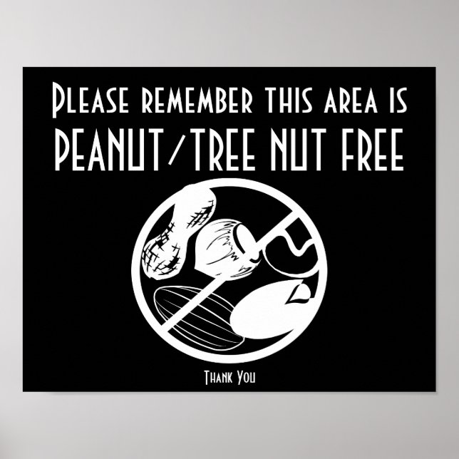 Frizonen Nöt fritt Zona för Peanut Träd Nöt Poster (Framsidan)