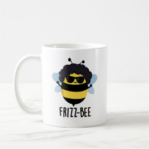 Frizz-Bee Funny Afro Bee Pun Kaffemugg