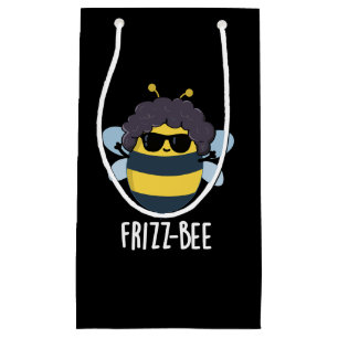 Frizz-Bee Funny Afro Bee Pun Mörk BG