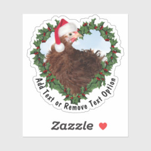 Frizzle Chick Chicken God jul Klistermärken
