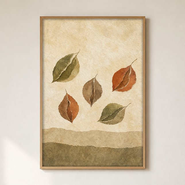 Fröbalja Scatter Vattenfärg Cottagecore Affisch (Shown framed for scale. Poster ships unframed; frames are an optional add-on.)