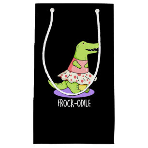 Frock-odile Funny Crocodile Pun Mörk BG