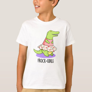 Frock-odile Funny Crocodile Pun T Shirt