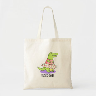 Frock-odile Funny Crocodile Pun Tygkasse