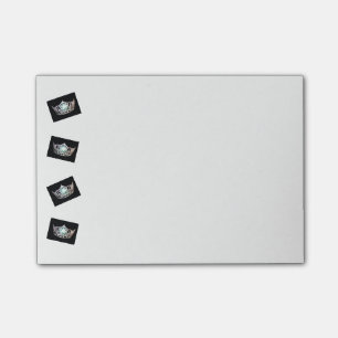 Fröcken Amerika vippade på silverkronan Post-it Block