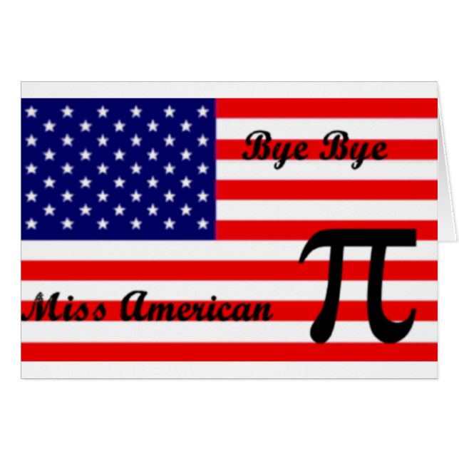 Fröcken amerikanpaj hälsningskort (Framsidan Horizontal)