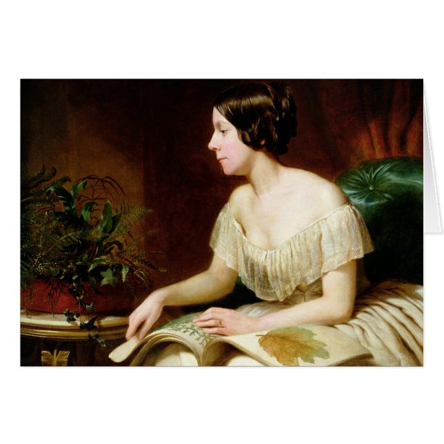 Fröcken Anne Pratt, den berömda botanisten Hälsningskort (Framsidan Horizontal)