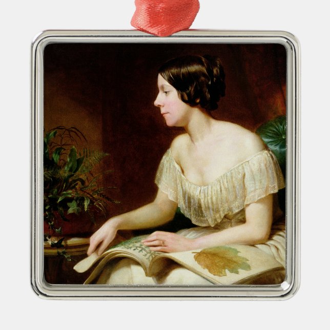 Fröcken Anne Pratt, den berömda botanisten Julgransprydnad Metall (Framsidan)