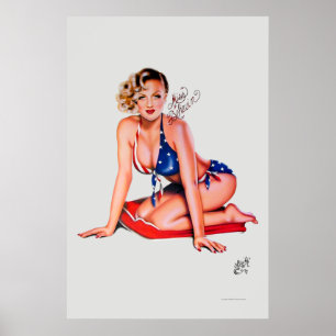 Fröcken Behavin vid den Elizabeth Austin affischen Poster