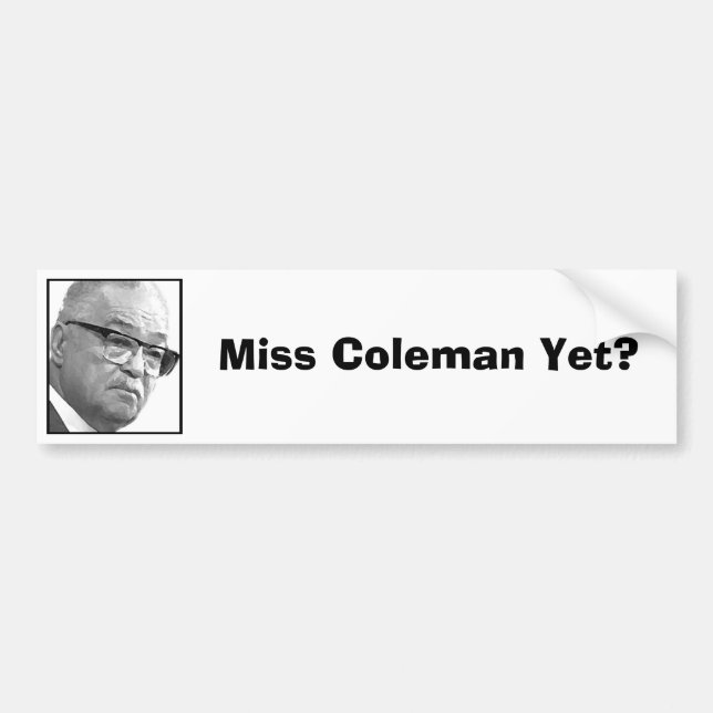 Fröcken Coleman ännu? Bildekal (Framsidan)