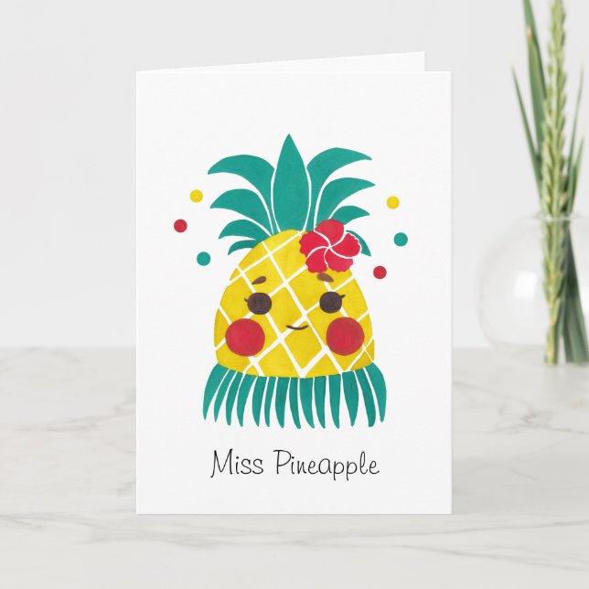Fröcken hawaiiboananas kort (Framsida)