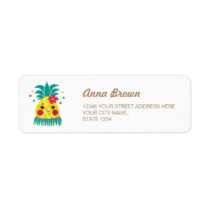 Fröcken hawaiiboananas returadress etikett