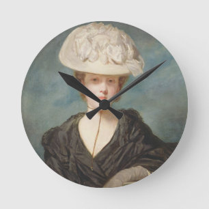 Fröcken Mary Hickey, 1770 (olja på kanfas) Rund Klocka