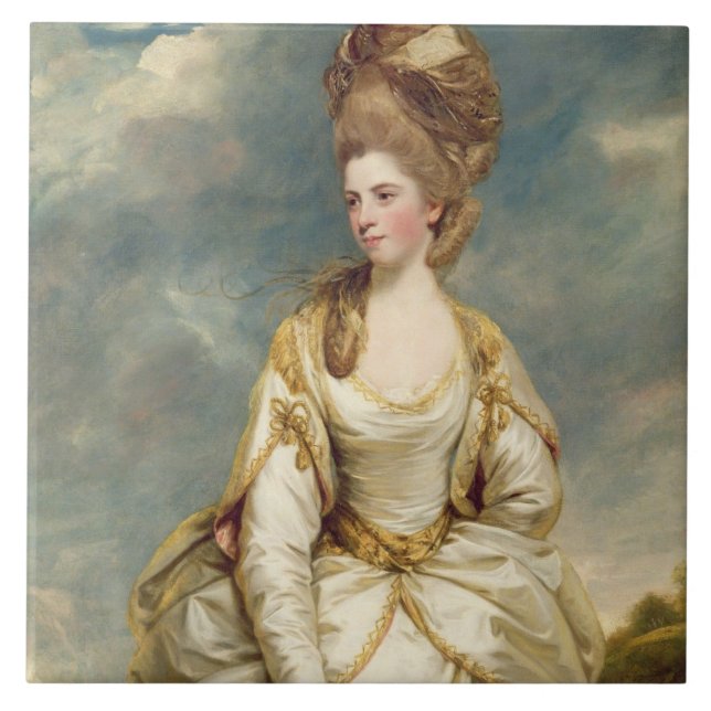 Fröcken Sarah Campbell, 1777-78 (olja på kanfas) Kakelplatta (Framsidan)