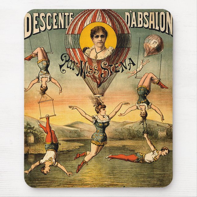 Fröcken Stena som flyger affischen för Trapese Musmatta (Framsidan)