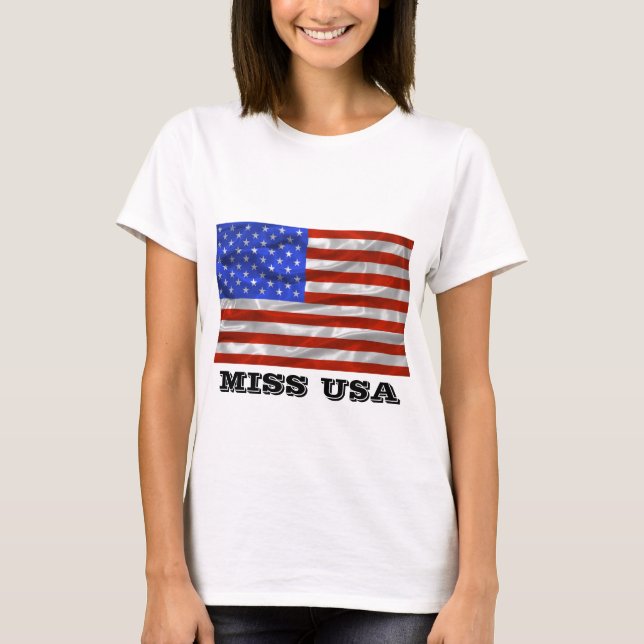 Fröcken USA T-tröja Tee Shirt (Framsida)