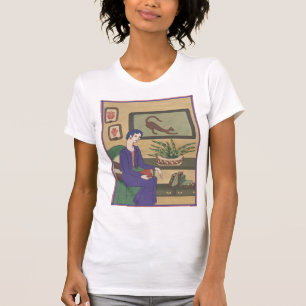 Fröcken Violet i bibliotek Tee