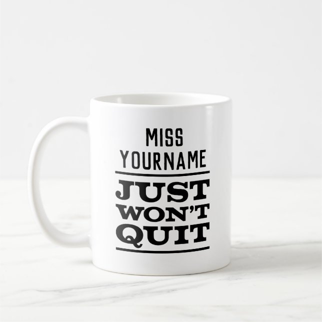 Fröcken (YourName) som precis ska inte avslutat, Kaffemugg (Vänster)