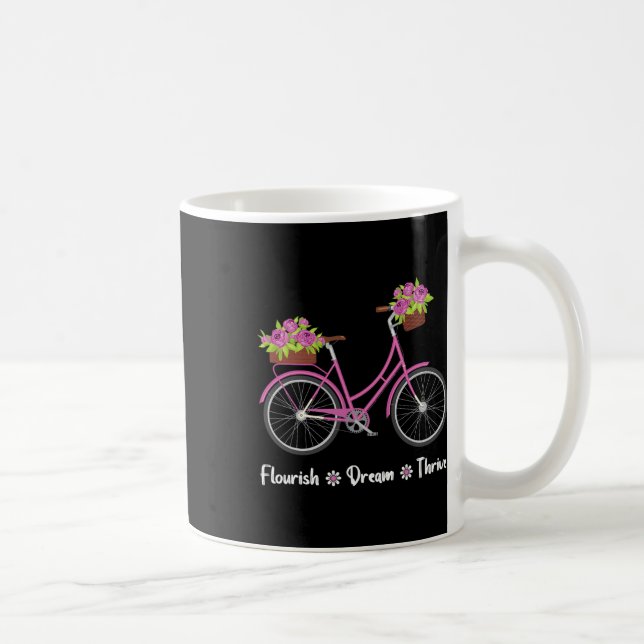 Frodas Dröm Trivas Blommig Cykel Cykel Subtil 8 Kaffemugg (Höger)