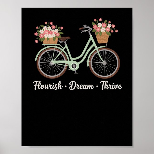 Frodas Dröm Trivas Blommig Cykel Trump Subtil Resi Poster (Framsidan)